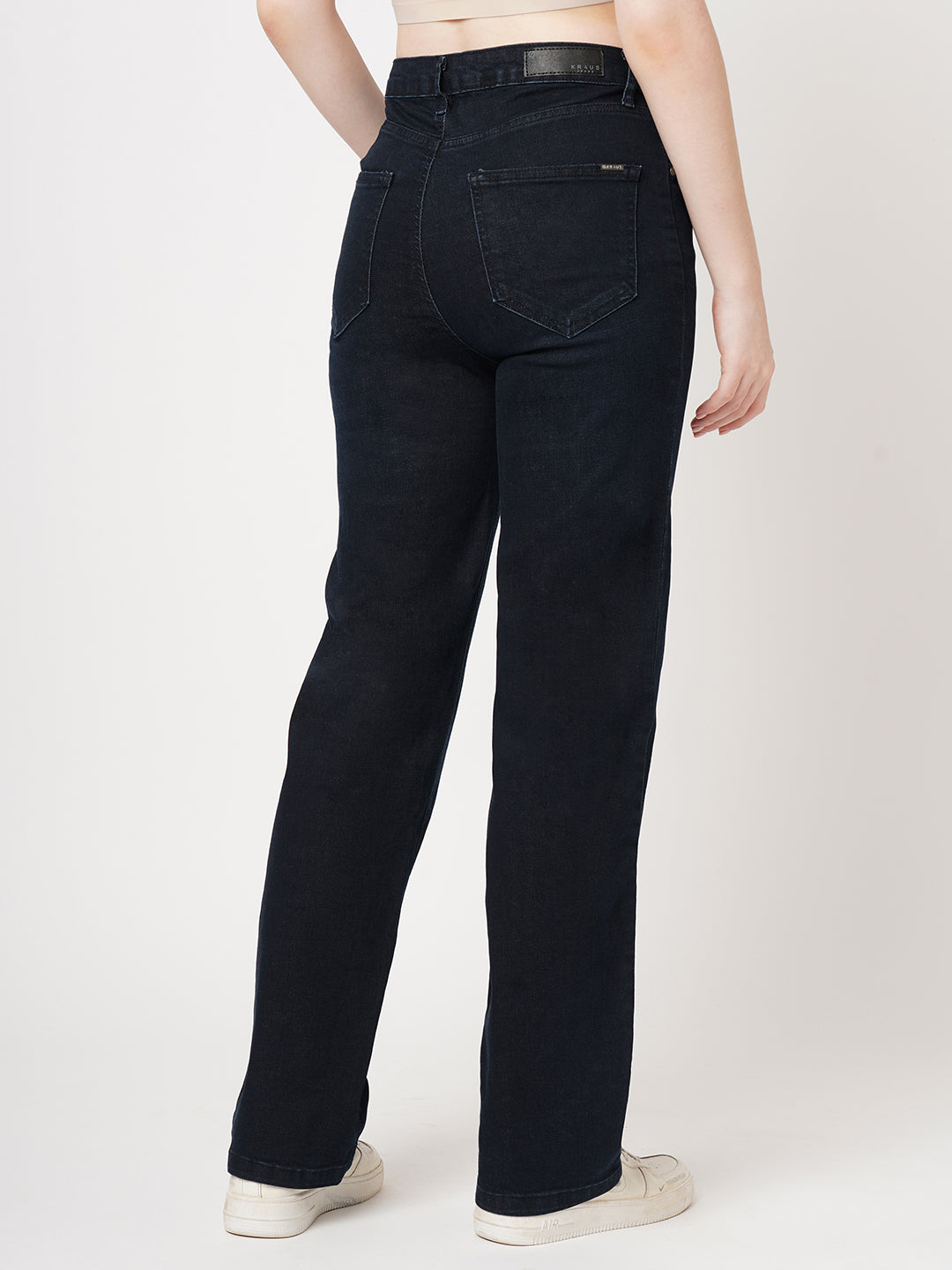 Women Dark Blue Relax Straight Fit Jeans