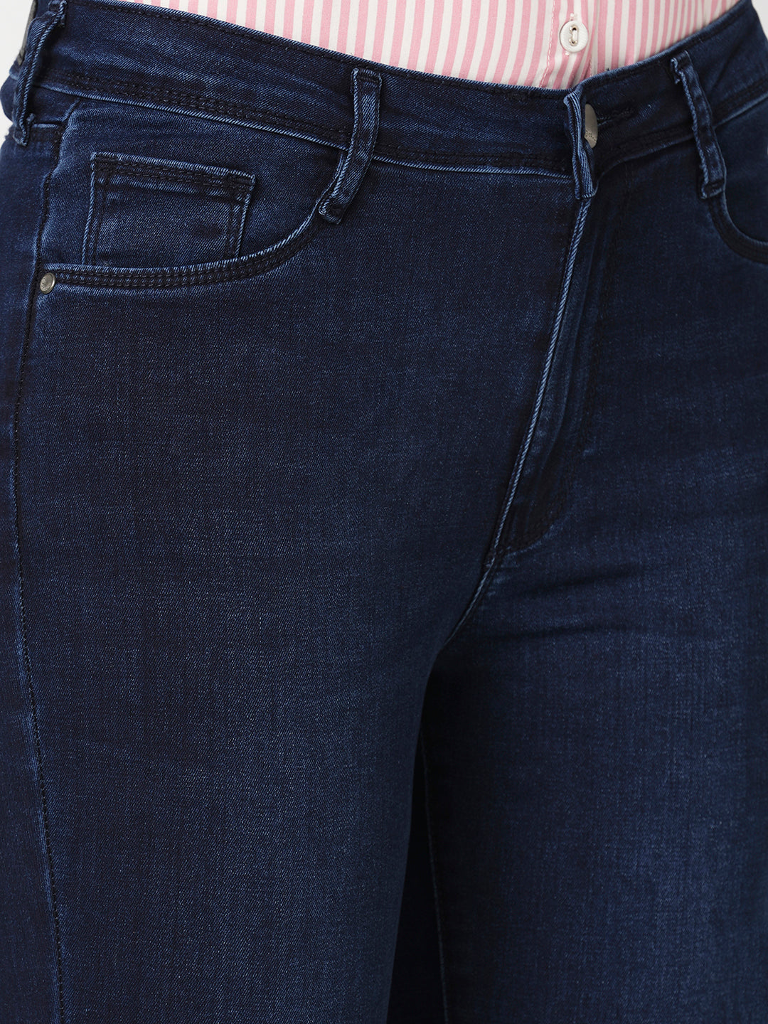 Women Dark Blue Sky High Skinny Jeans