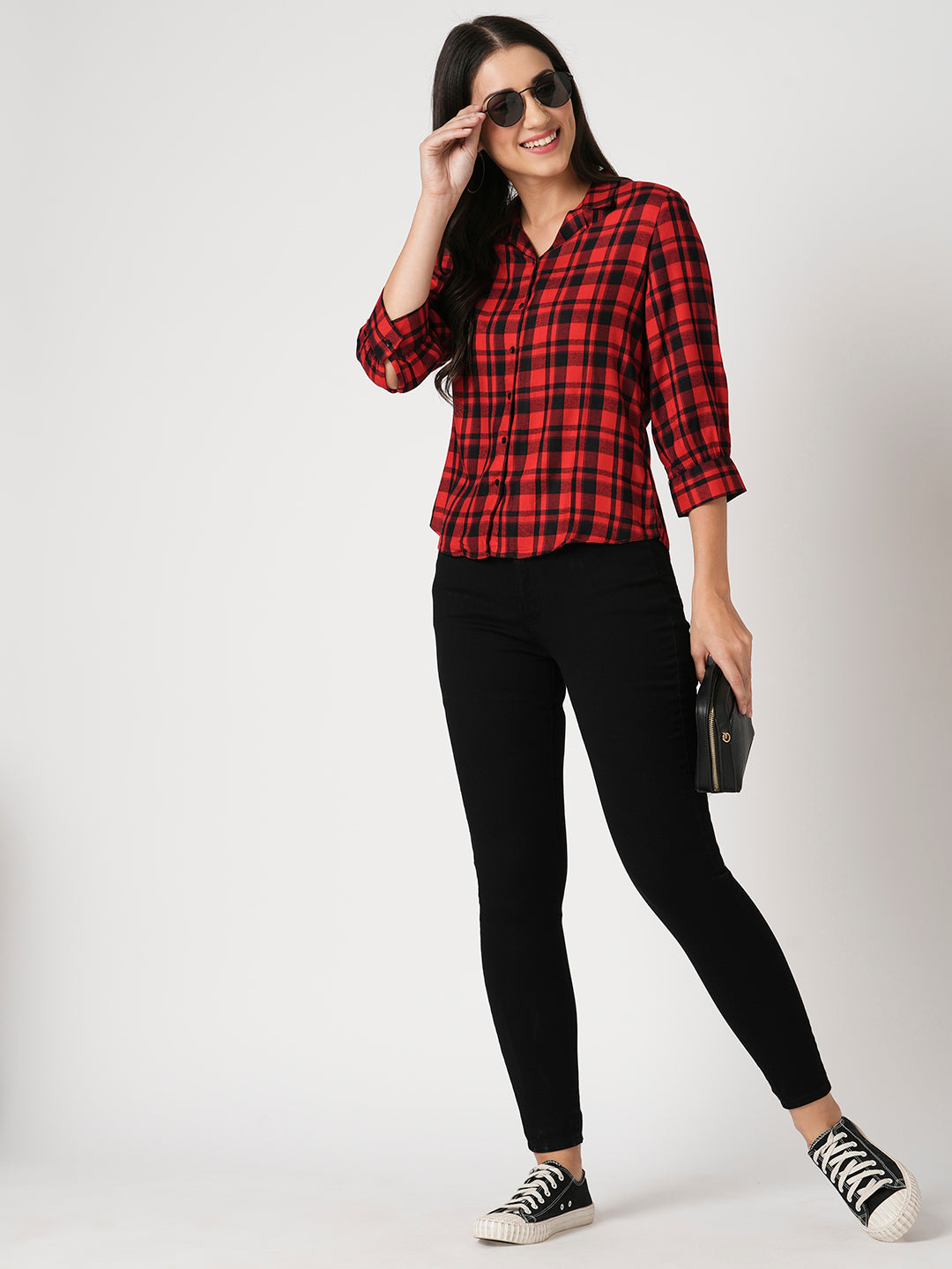 Women Black Sky High Skinny Jeans