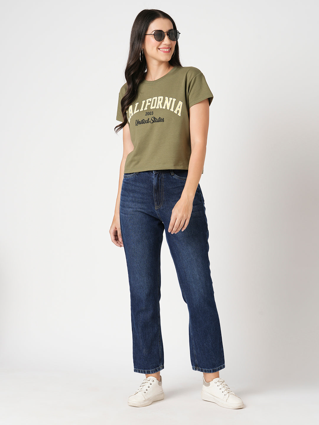 Women Blue High-Rise Relax Straight Fit Jeans