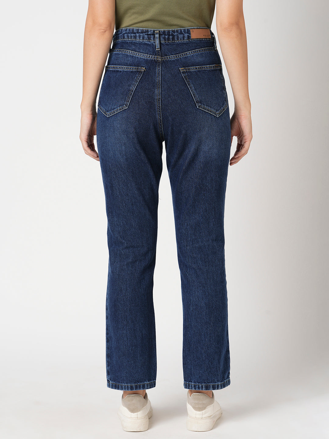 Women Blue High-Rise Relax Straight Fit Jeans