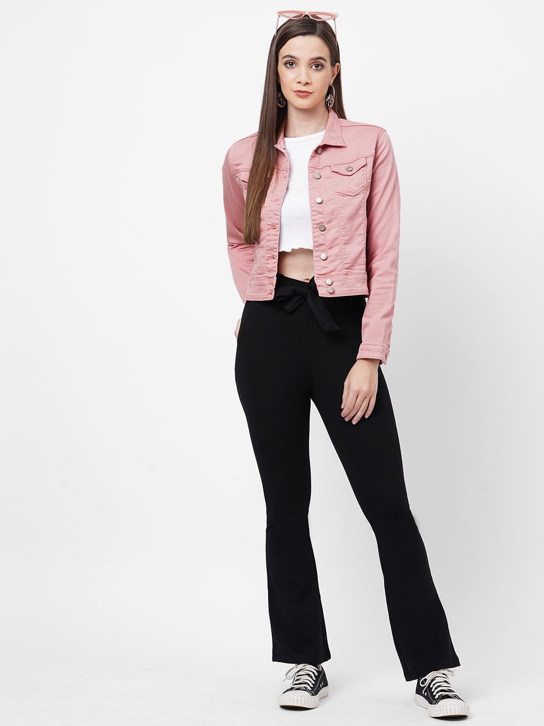 Women Blush Pink Slim Jackets