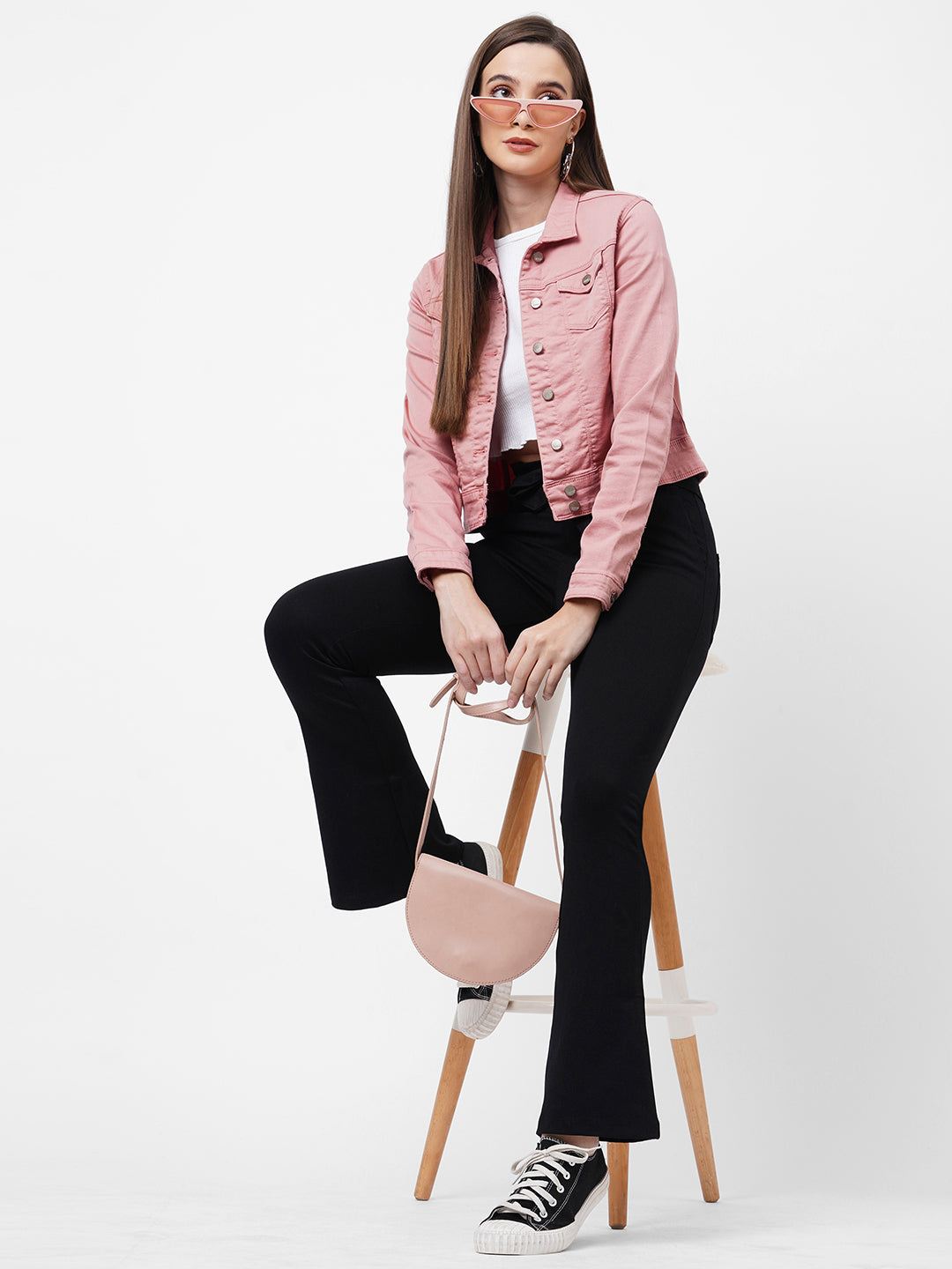 Women Blush Pink Slim Jackets