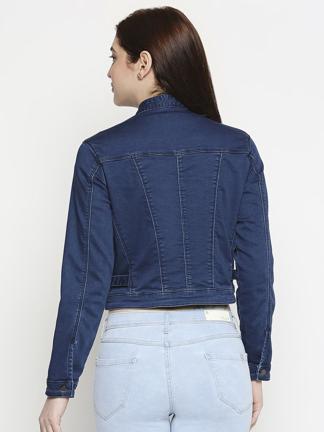 Women Solid Denim Jacket