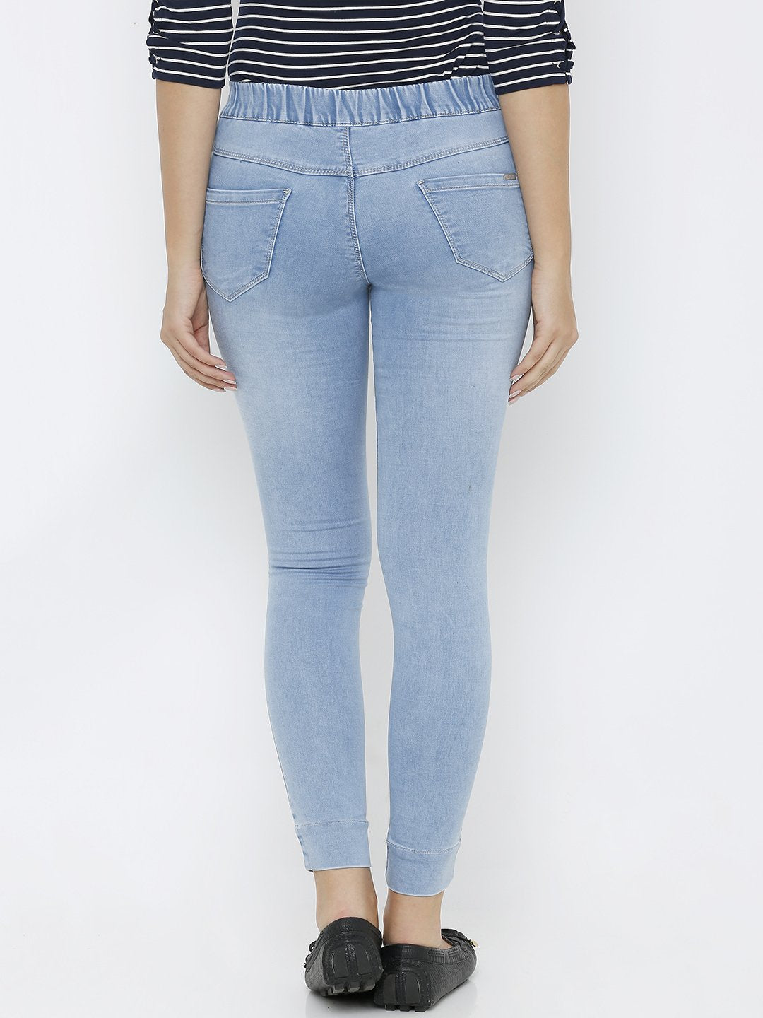 Women Light Blue High-Rise Super Skinny Jeans