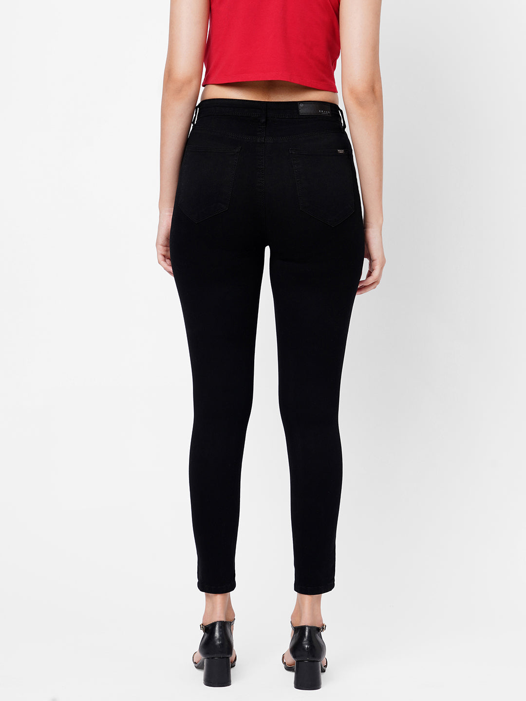 Women Black Super High-Rise Super Skinny Jeans