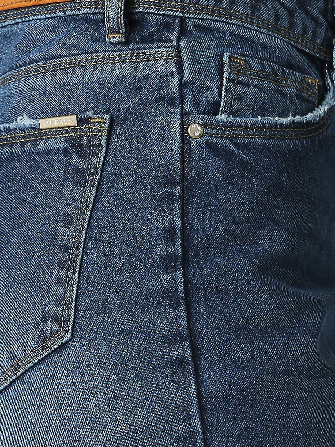 Women Dark Blue High-Rise Mom Fit Jeans