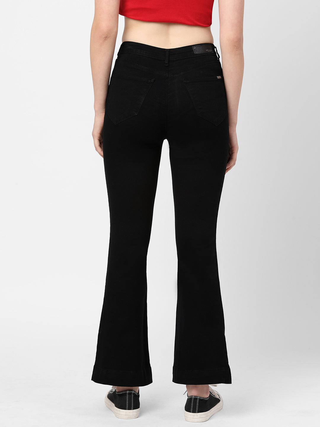 Women Black High-Rise Flare Jeans