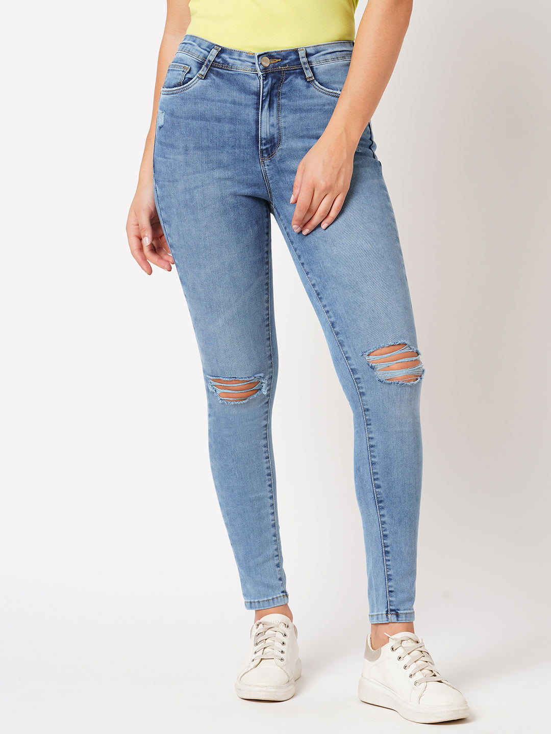 Women Mid Blue Super Skinny Denim Jeans