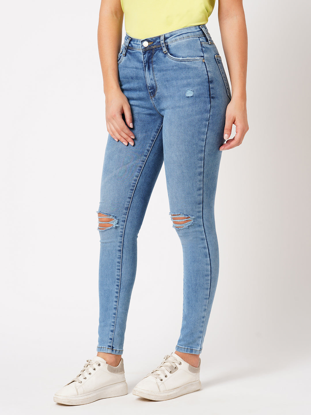 Women Medium Blue Super High-Rise Super Skinny Jeans