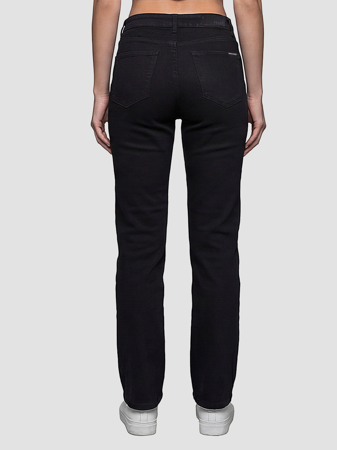 Women Black High-Rise Slim Straight Fit Jeans