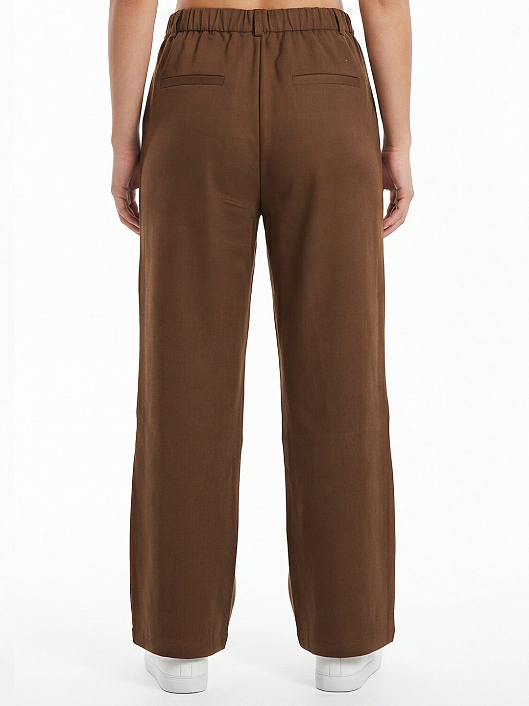 Women Sepia Wide Leg Korean Pants