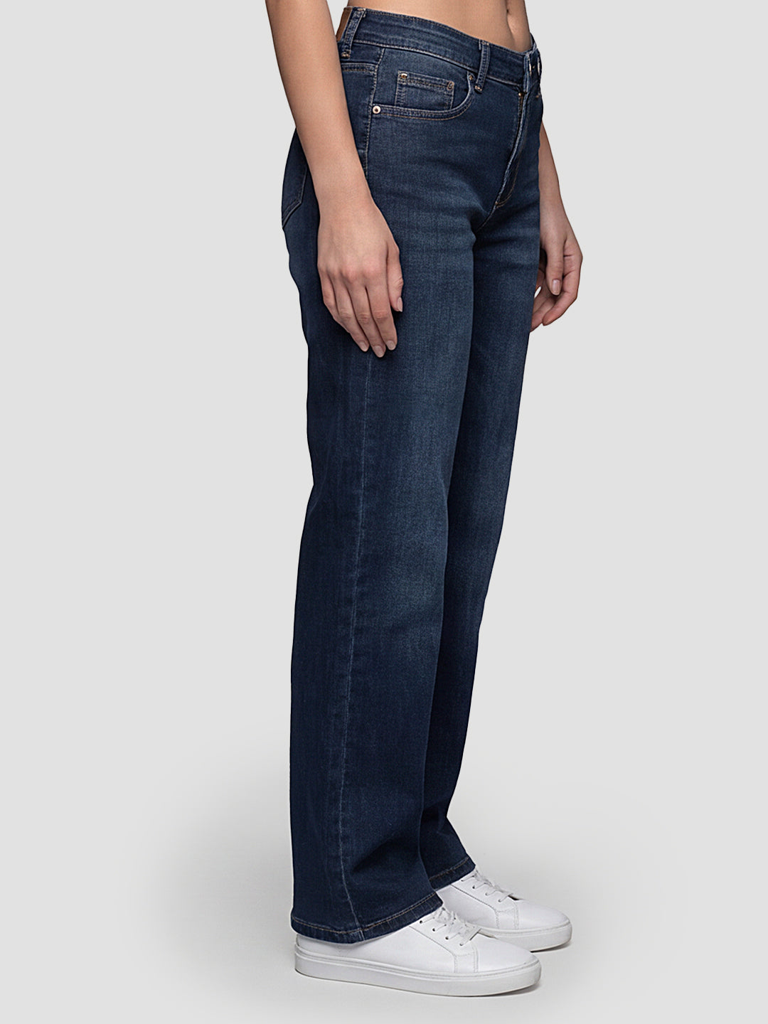 Women Blue High-Rise Wide Leg Jeans