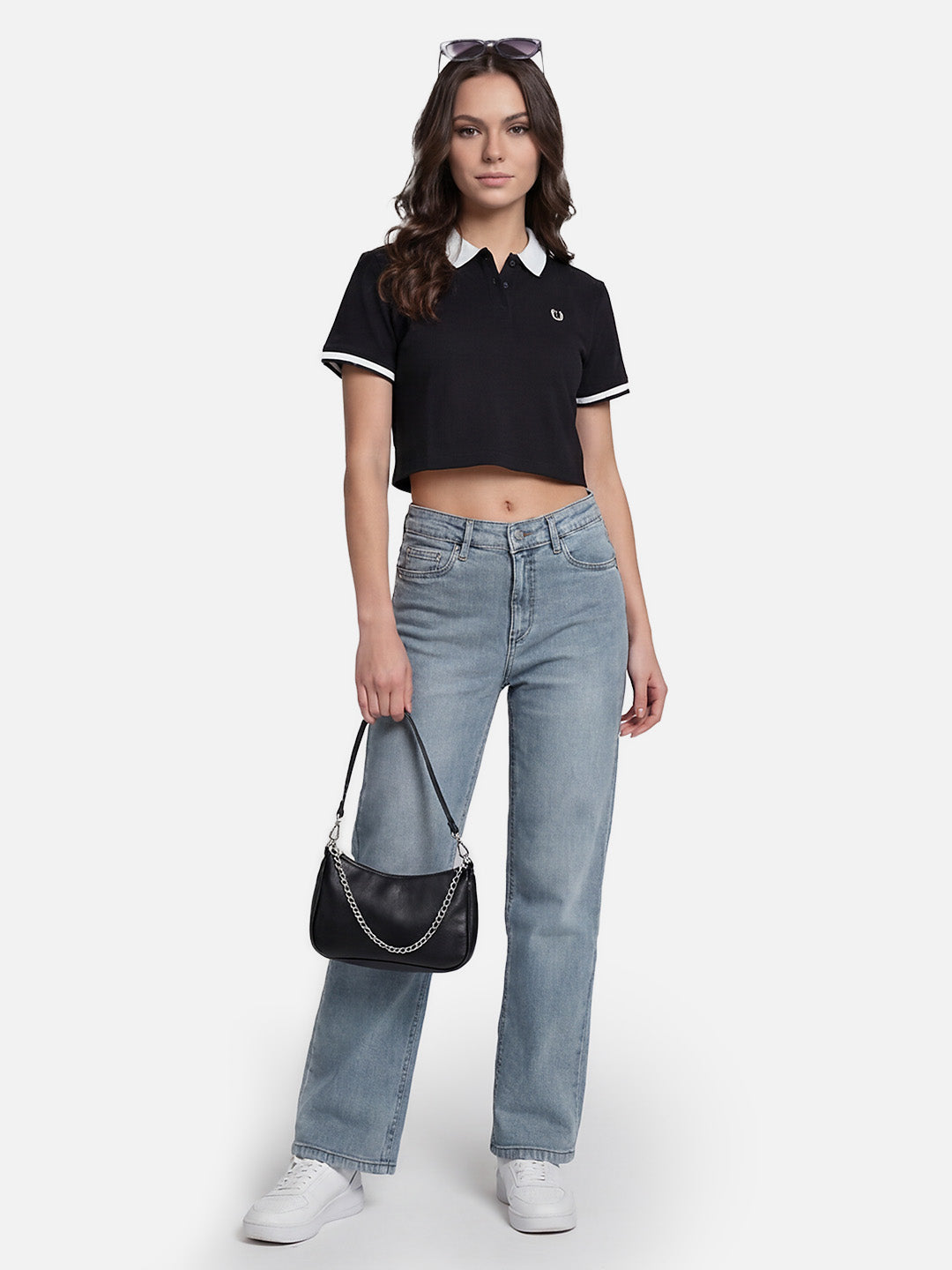 Women Light Blue High-Rise Straight Jeans
