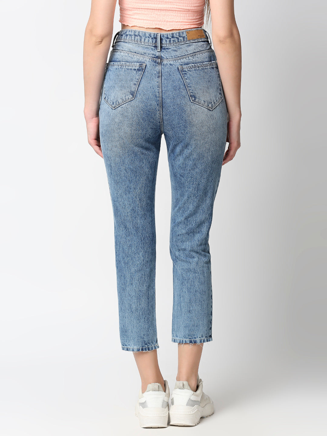 Women Light Blue High-Rise Super Straight Fit Jeans