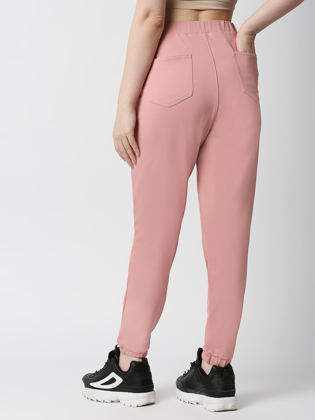 Women Blush Pink Athleisure Joggers