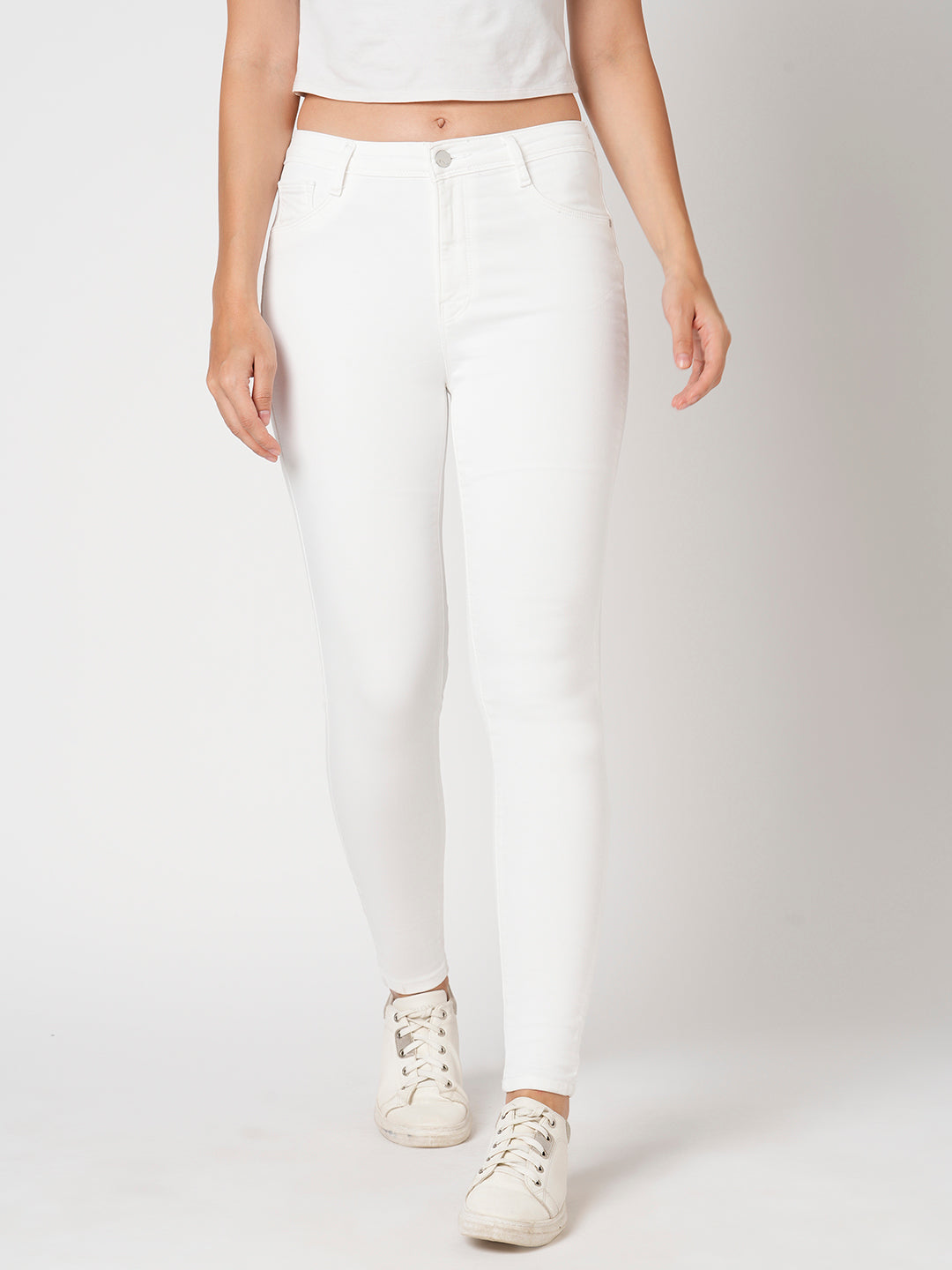 Women White Super High-Rise Super Skinny Jeans