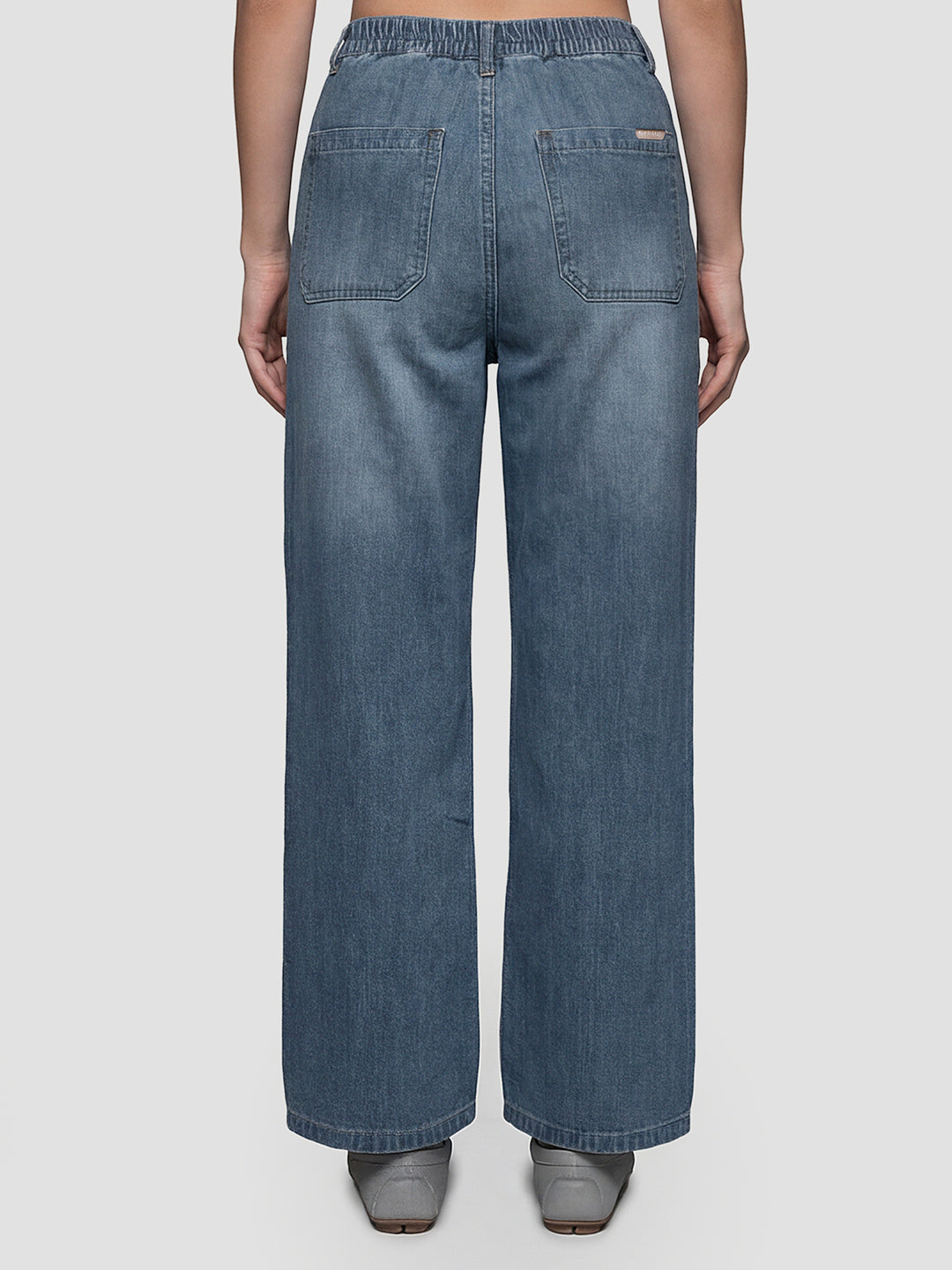 Women Blue High-Rise Wide Leg Jeans