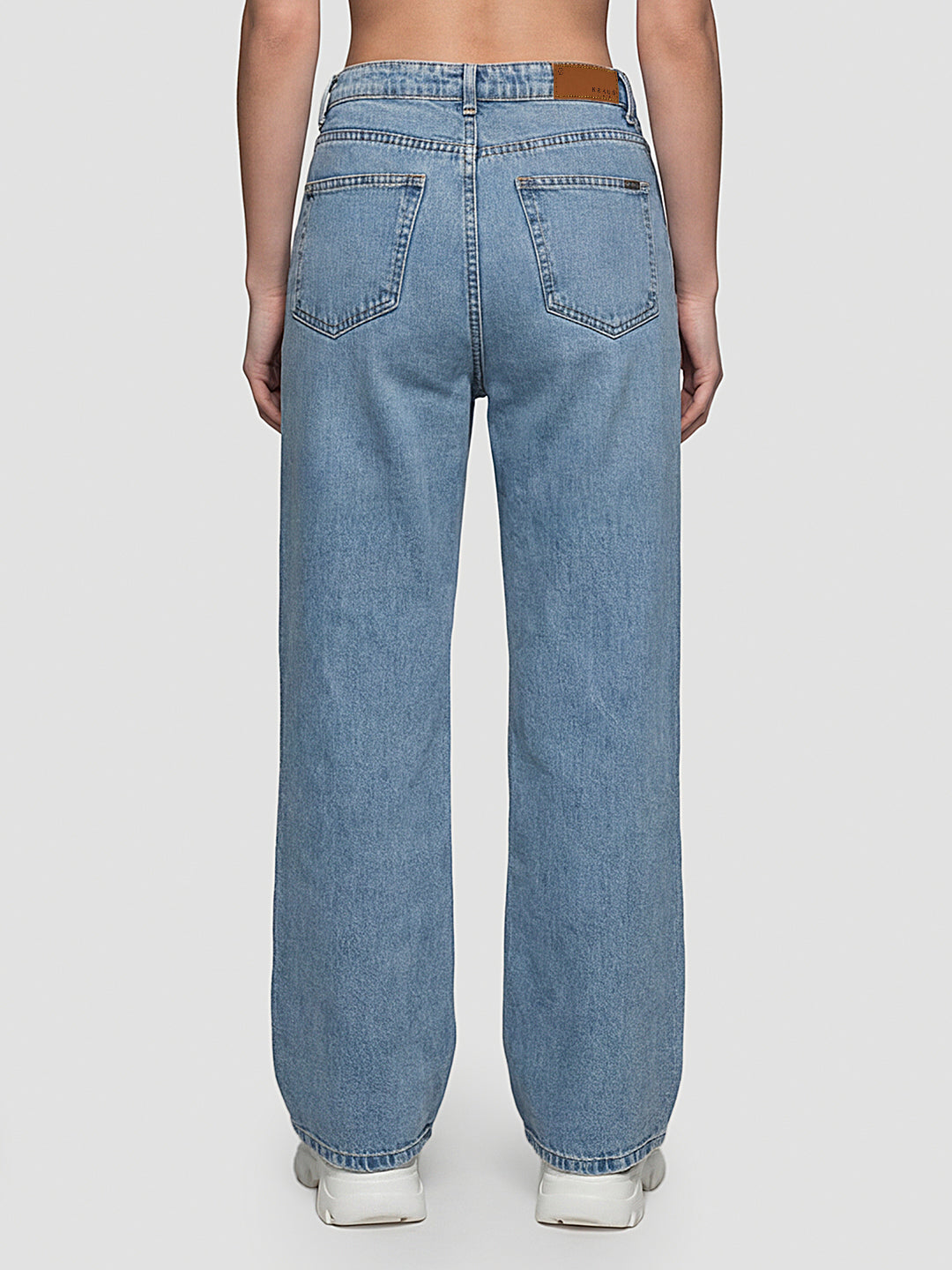 Women Blue High-Rise Super Wide Leg Jeans