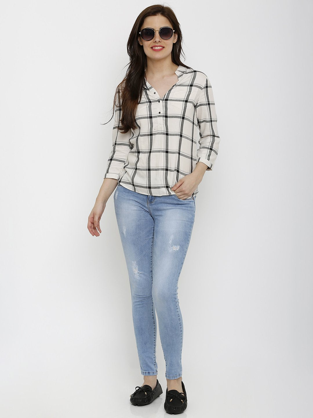 Women Light Blue High-Rise Skinny Jeans