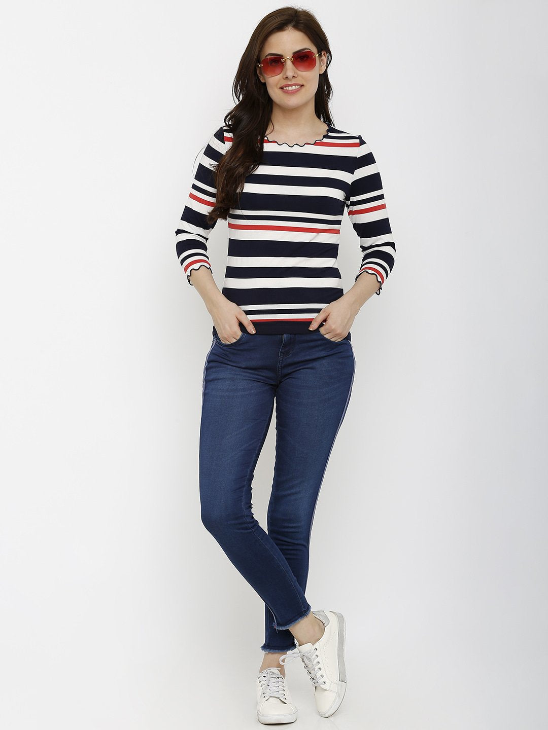 Women Dark Blue Mid-Rise Skinny Jeans