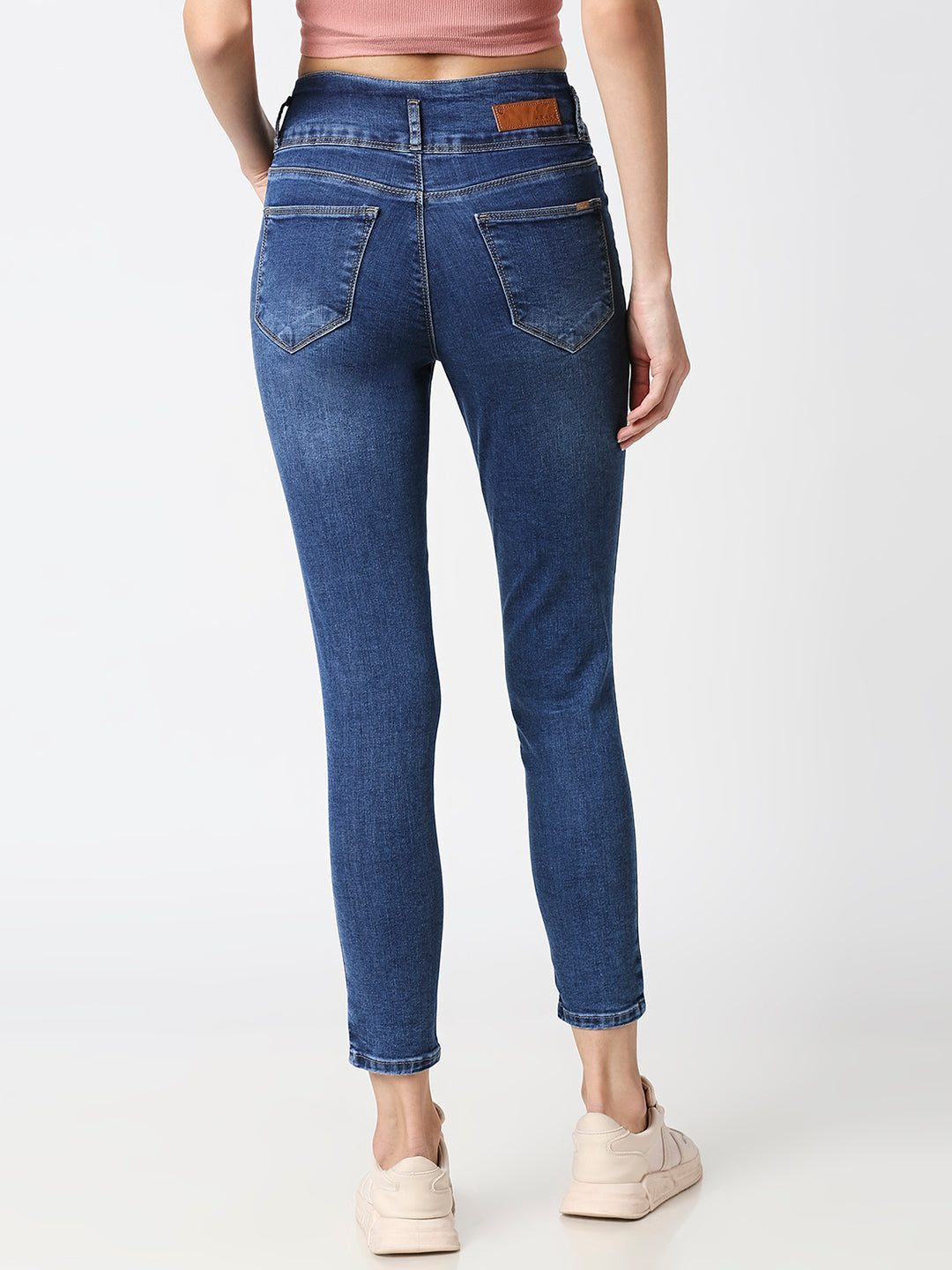 Women Blue High-Rise Skinny Jeans