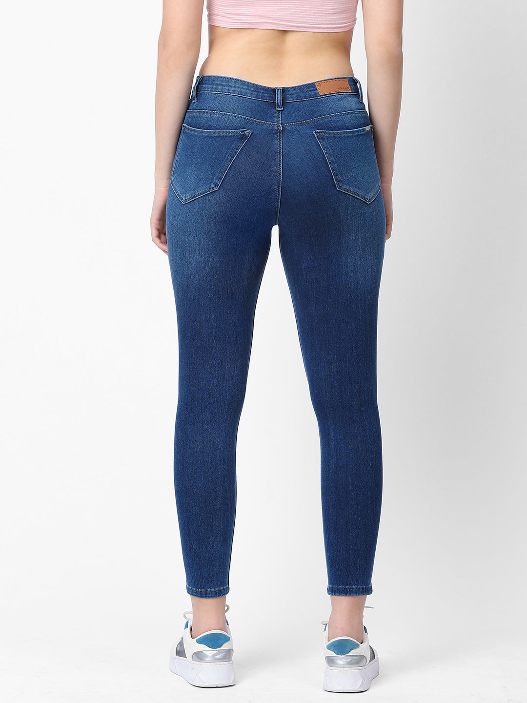 Women Light Blue High-Rise Skinny Jeans