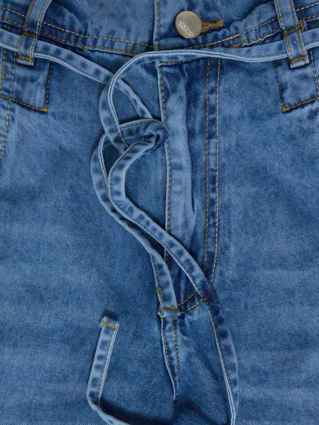 Women Blue Mid-Rise Shorts