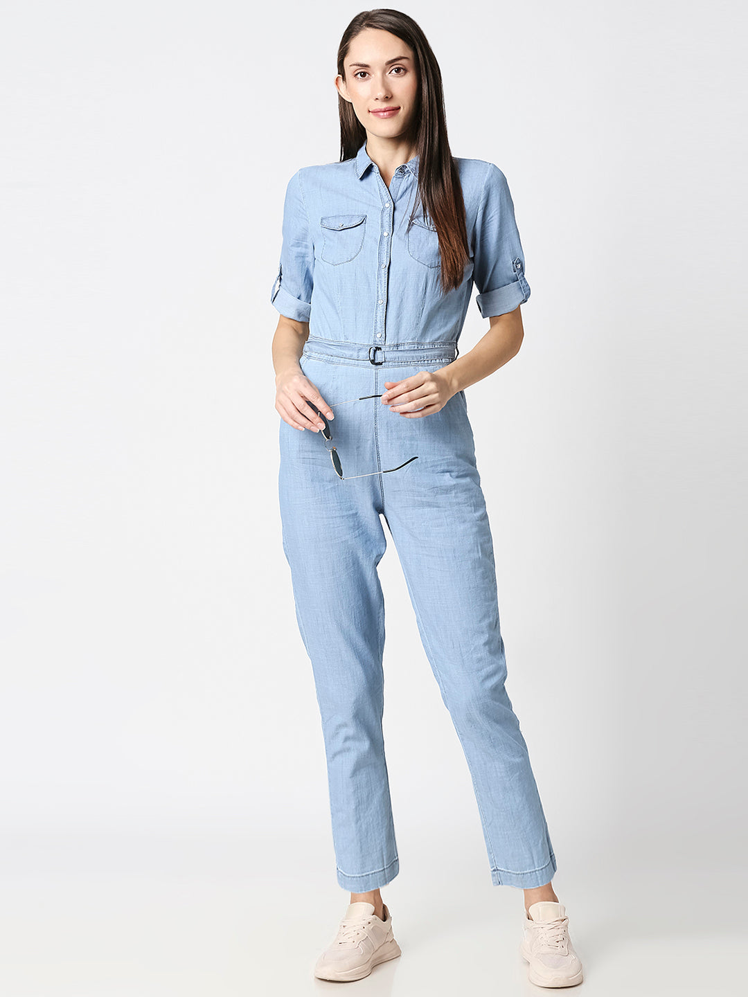 Women Blue Slim Jumpsuit