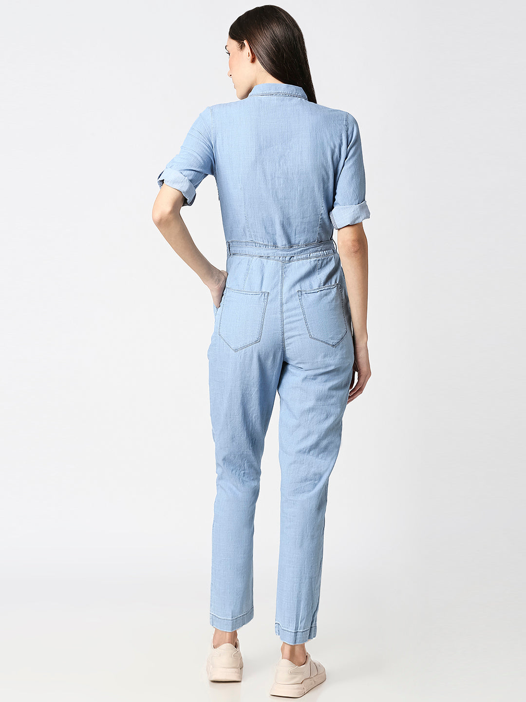 Women Blue Slim Jumpsuit