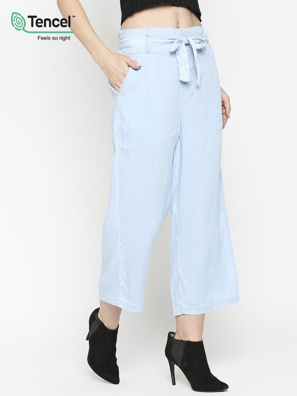 Women High-Rise Paper Bag Pants