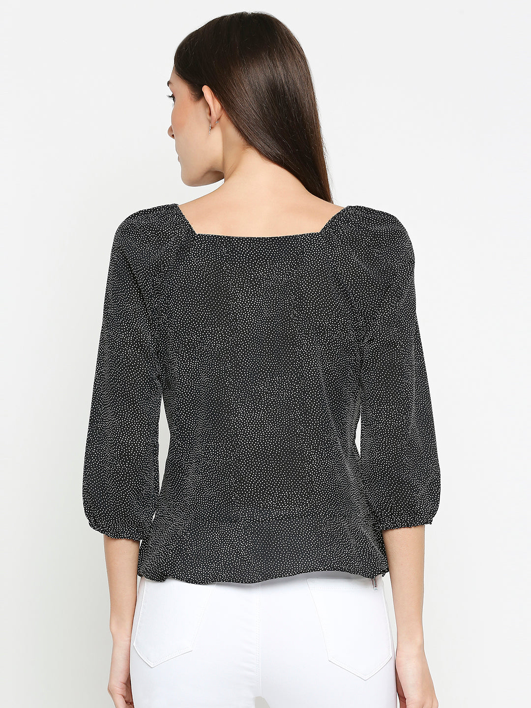 Women Black Slim Top