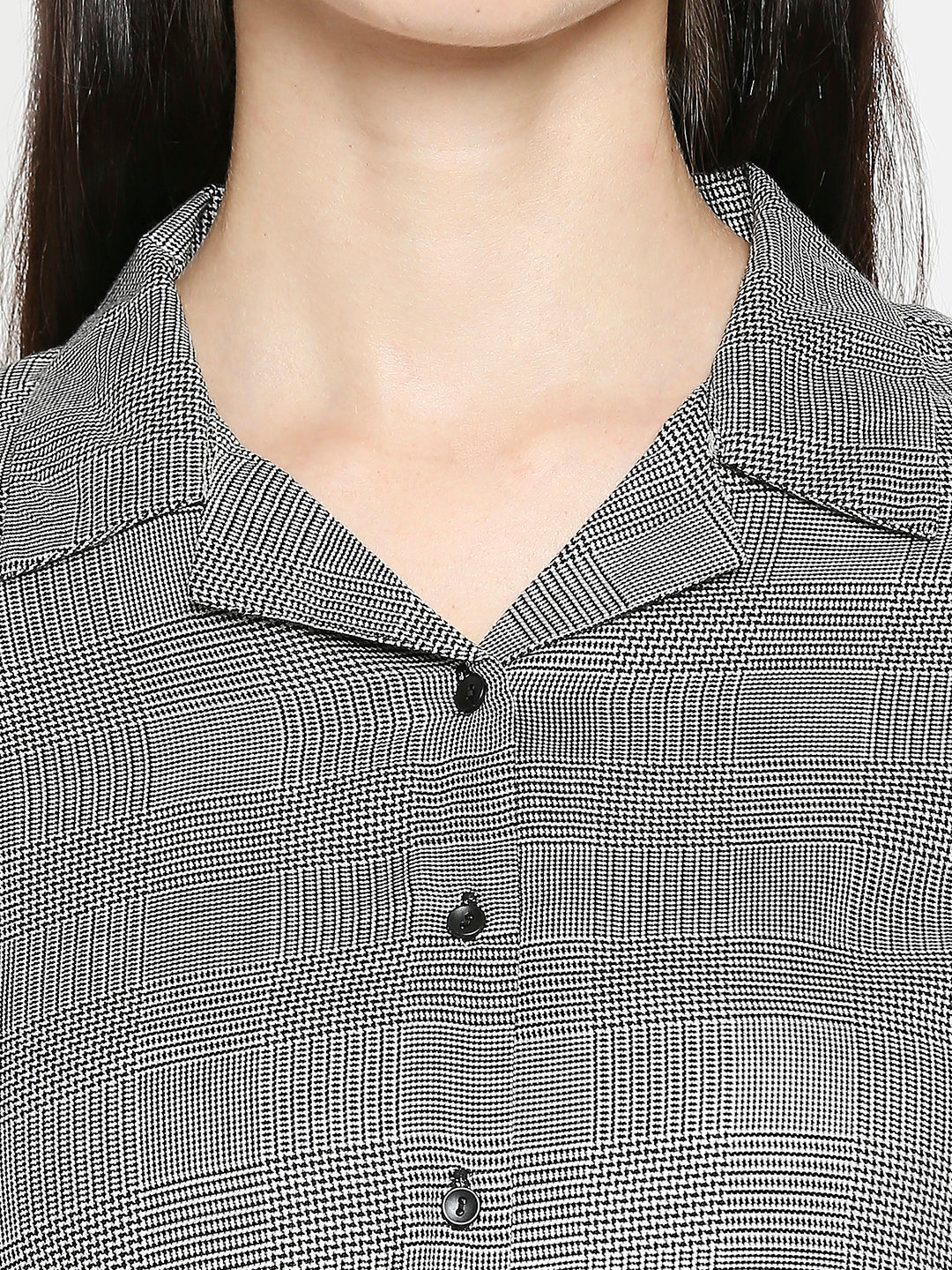 Women Black/White Checks Shirt