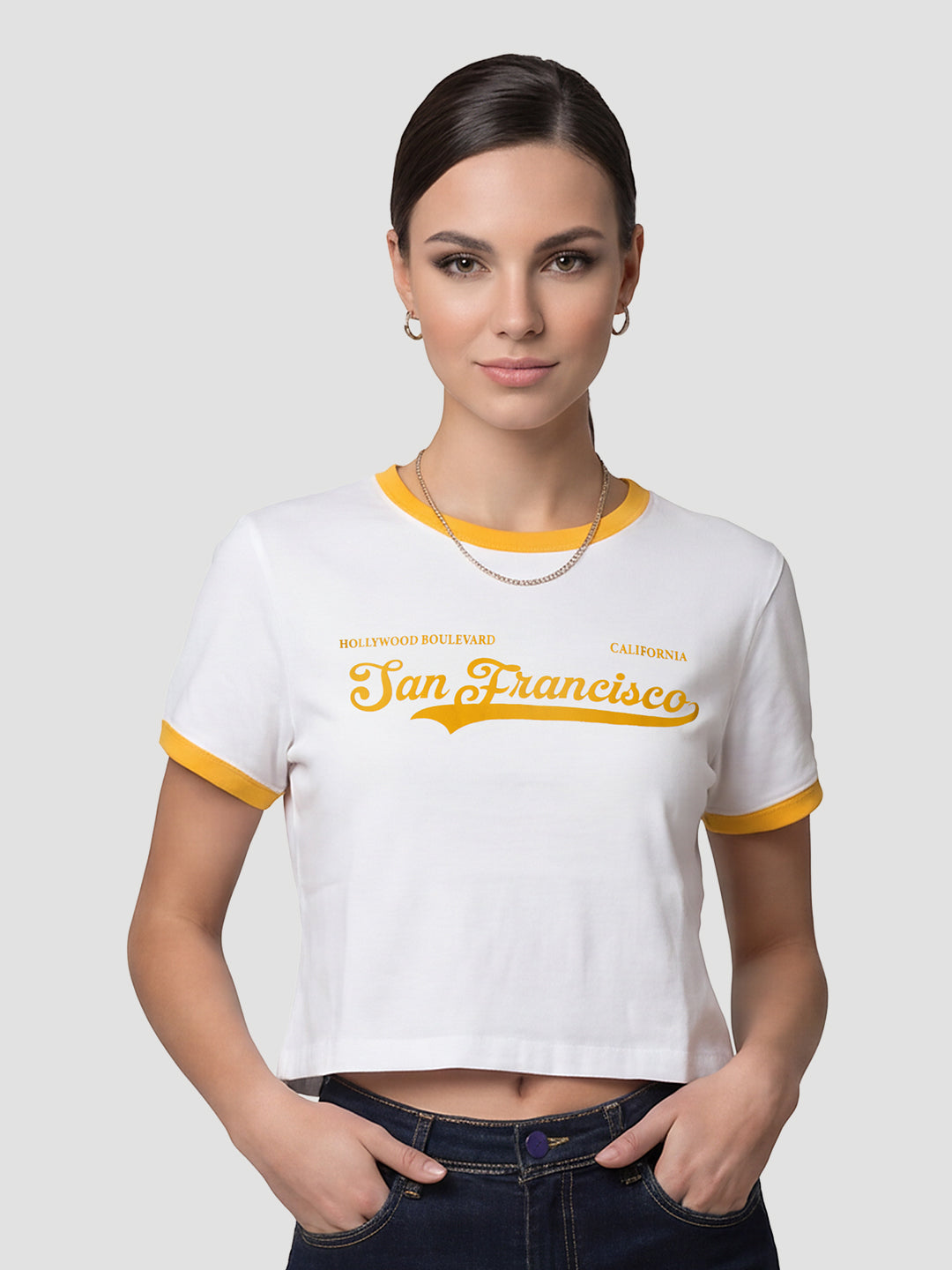 Women White Genz Tees