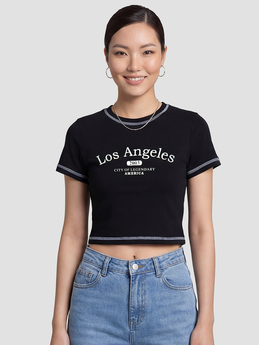 Women Black Genz Tees