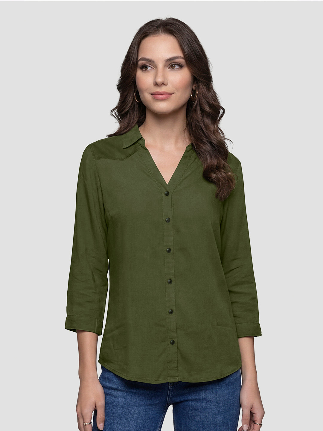 Women Olive Shirt