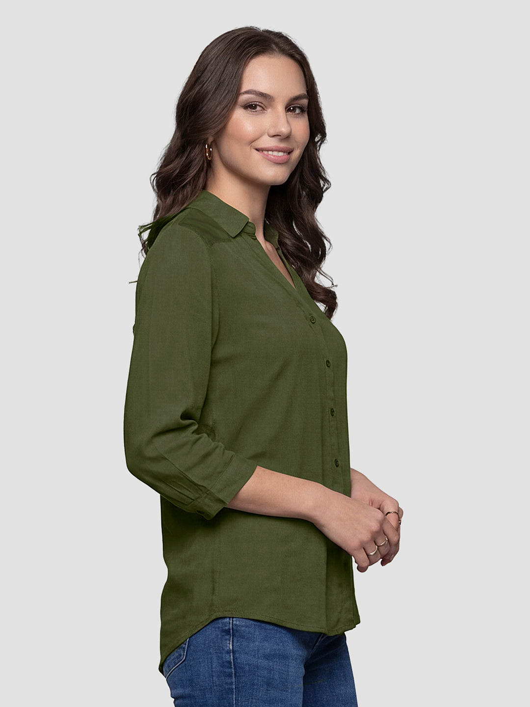 Women Olive Shirt