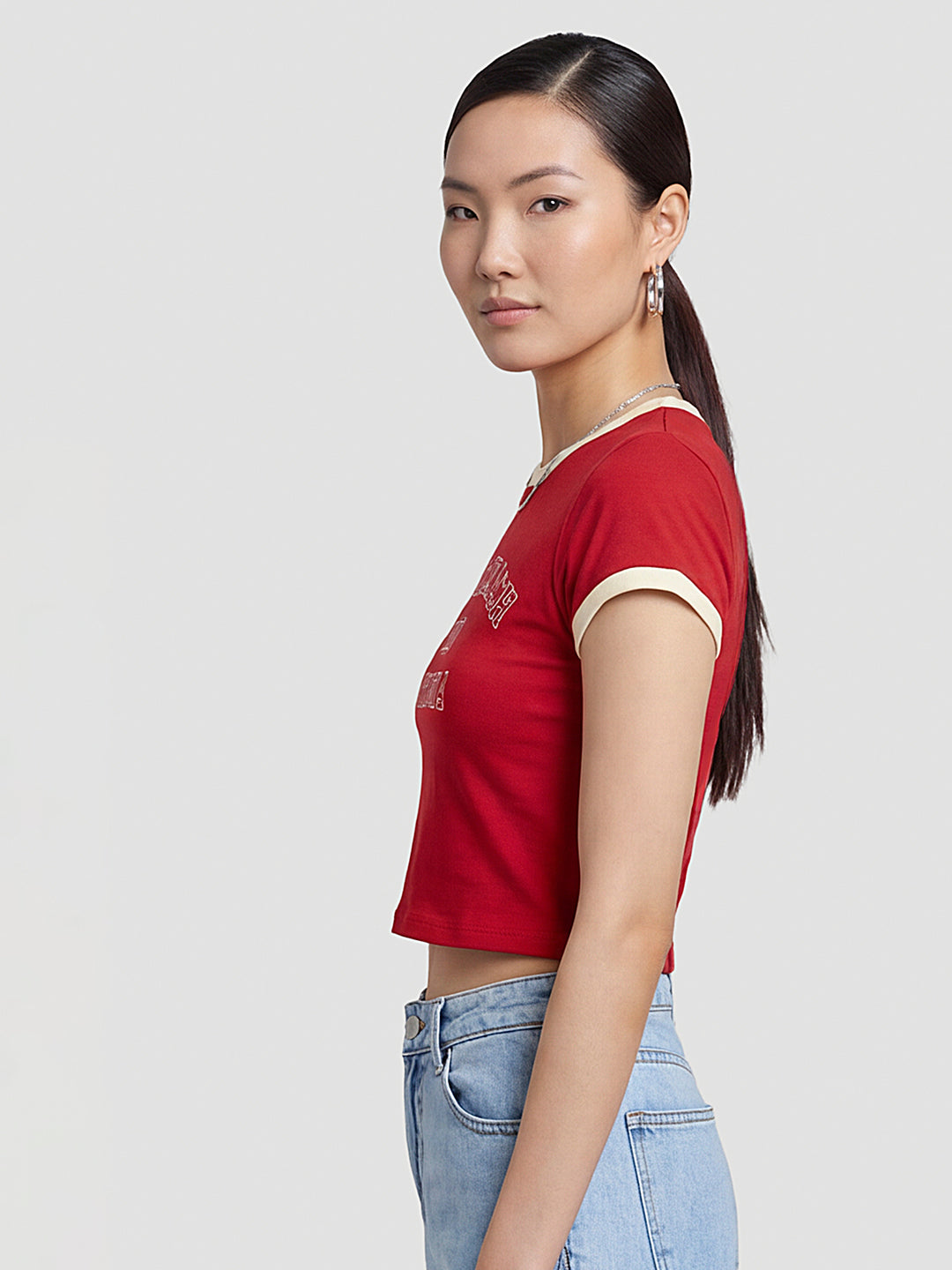 Women Red Genz Tees