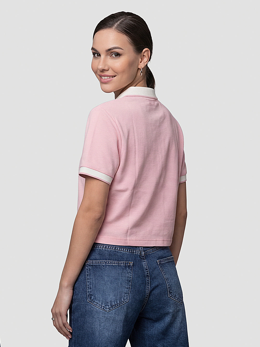 Women Pink Polo T-Shirt
