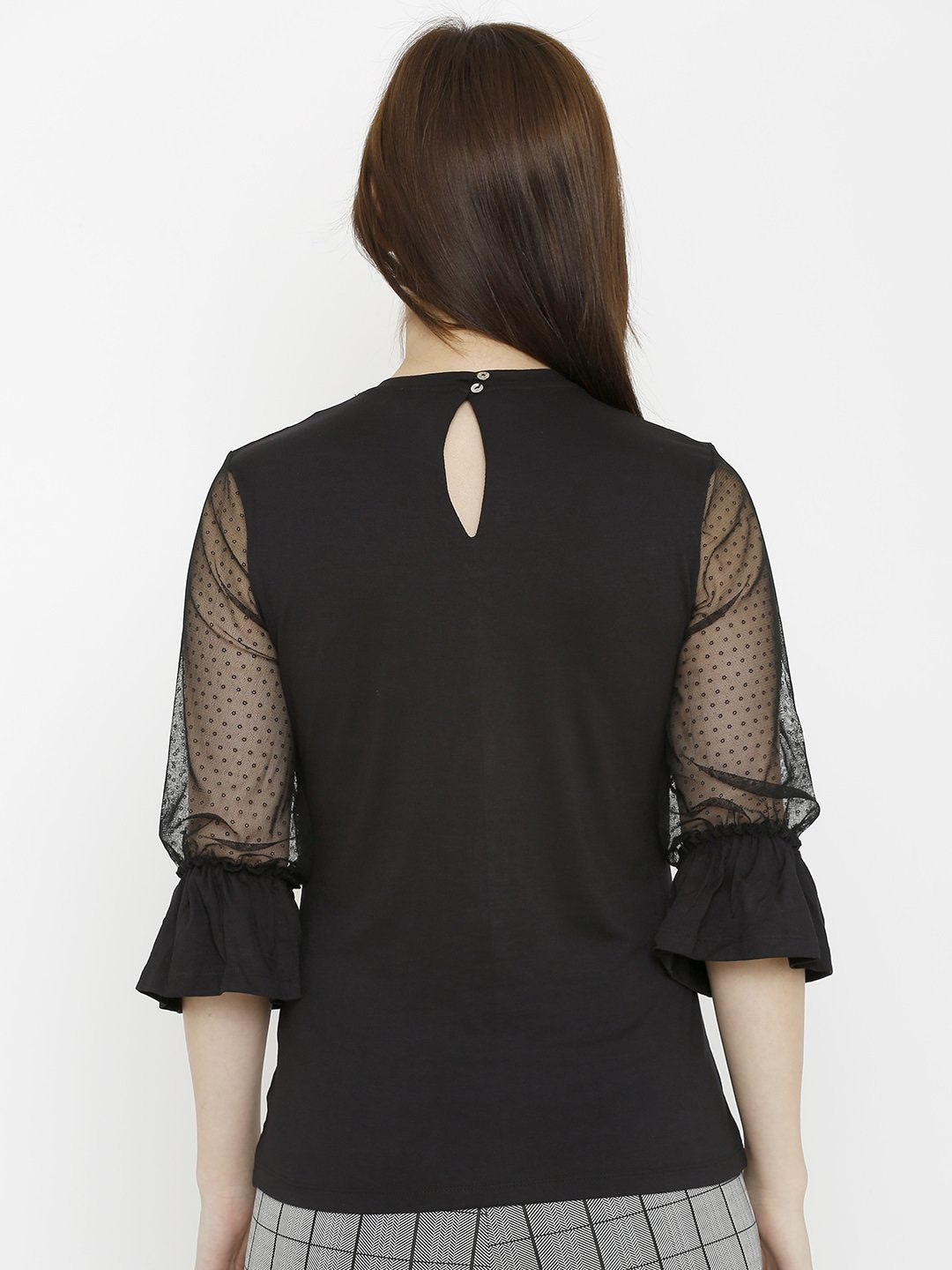 Women Black Slim Fit Top
