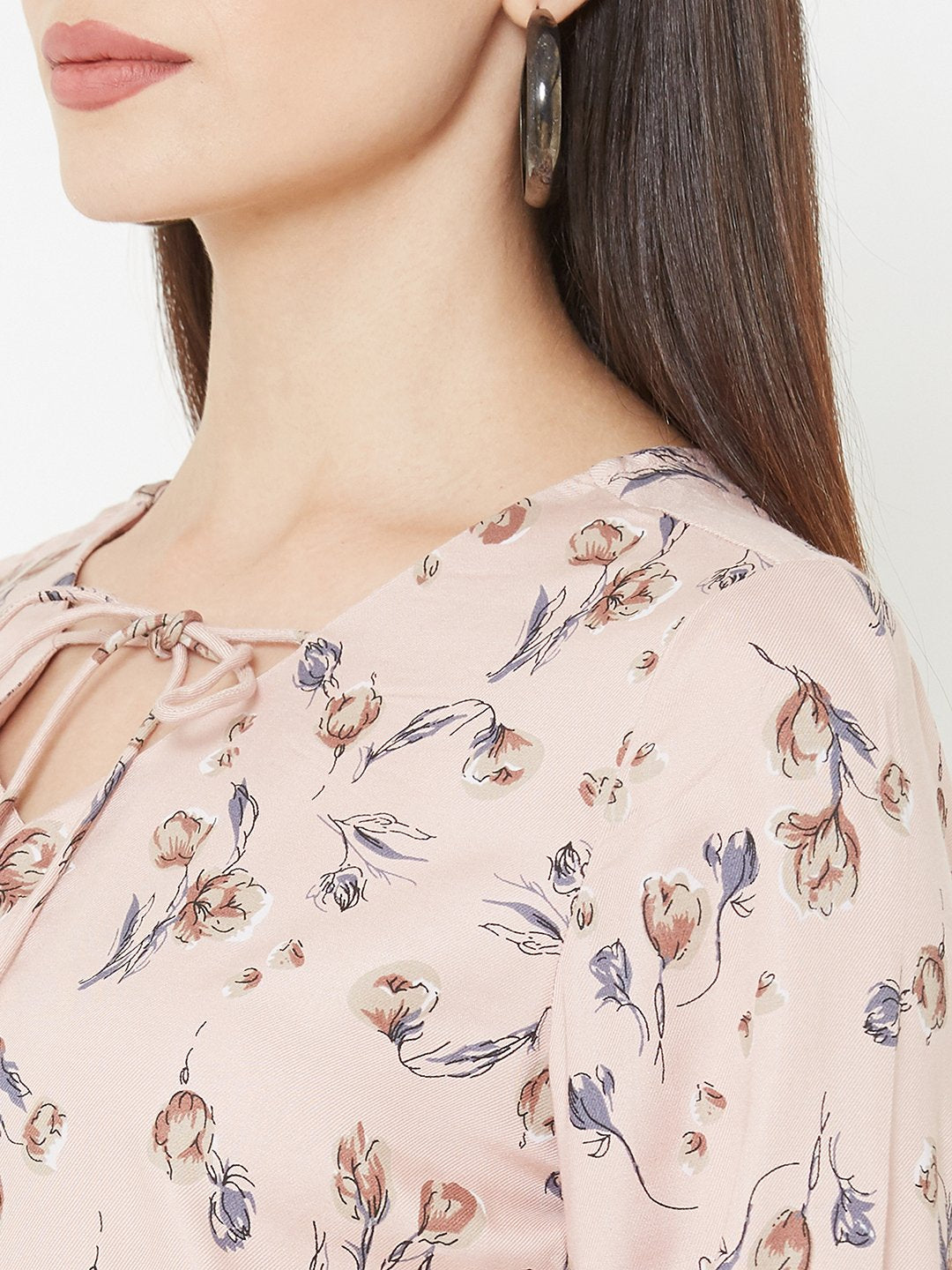 Women Peach Slim Top