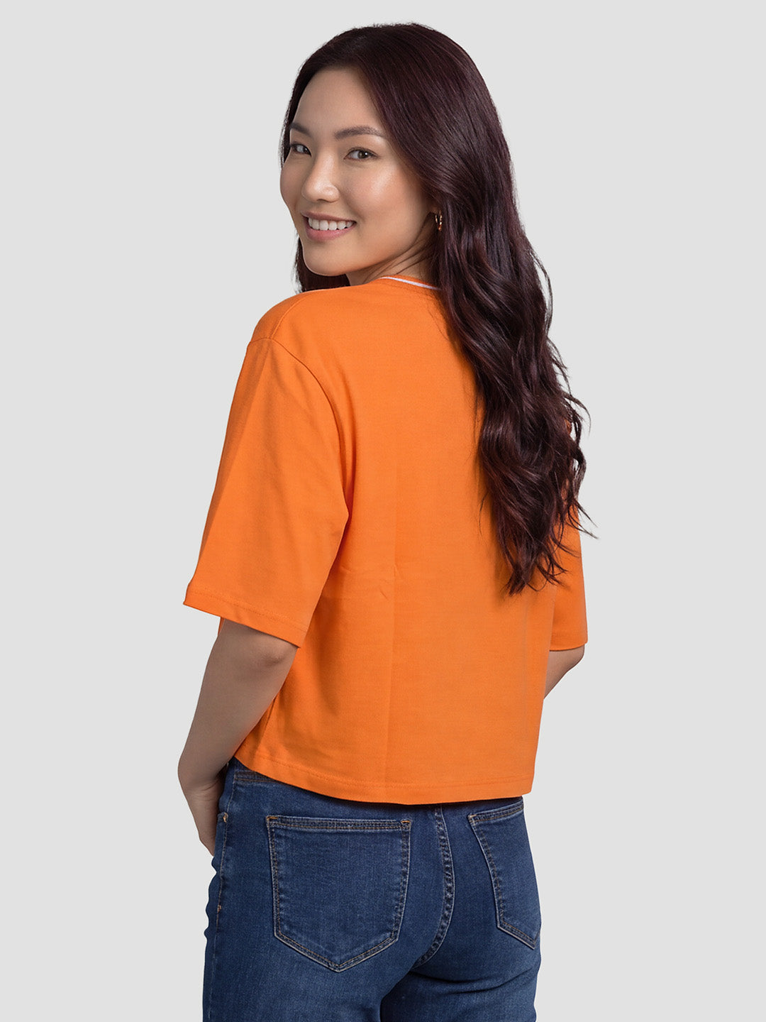 Women Autumn Glory Graphic Print Crop Tees
