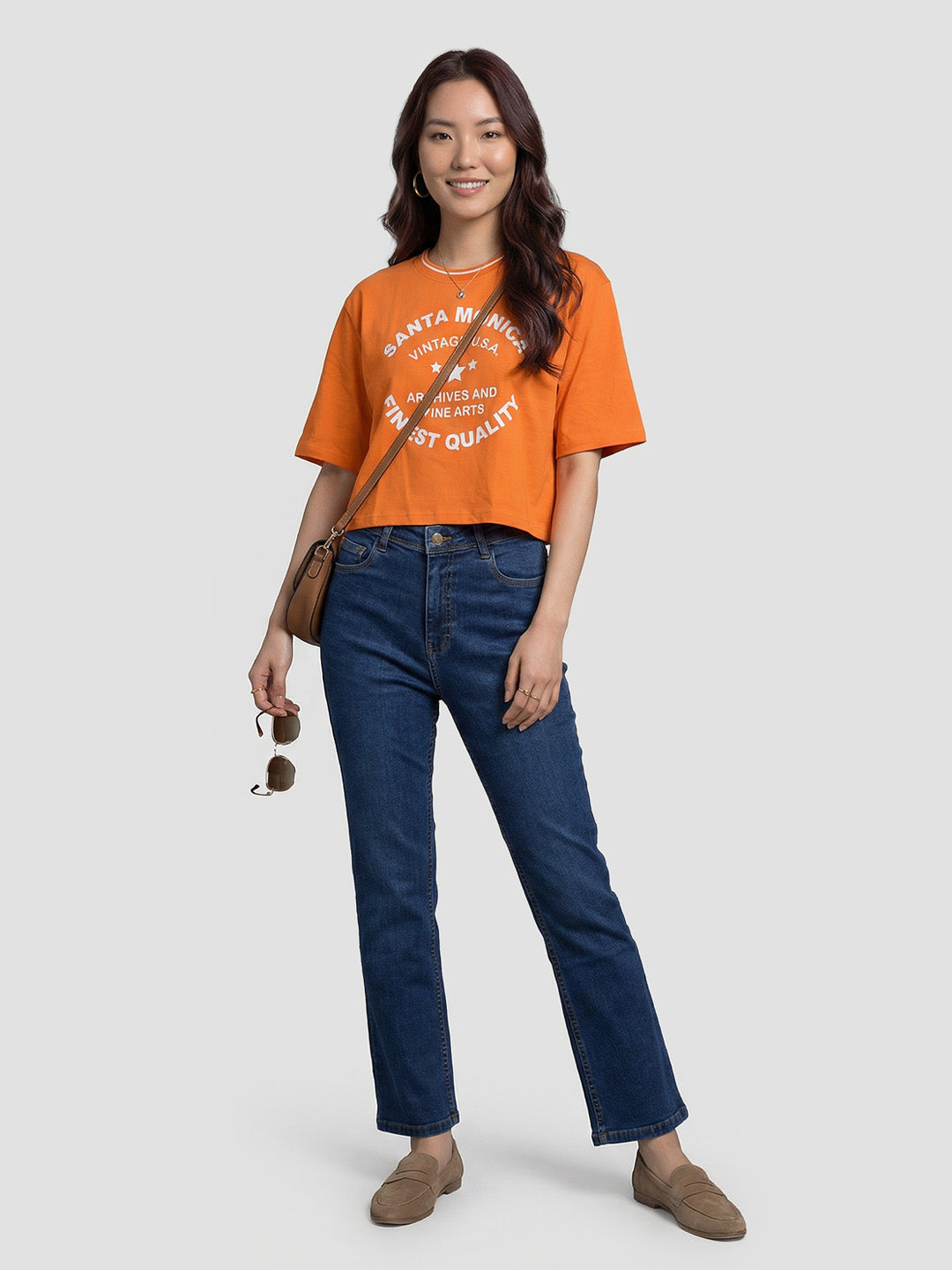 Women Autumn Glory Graphic Print Crop Tees