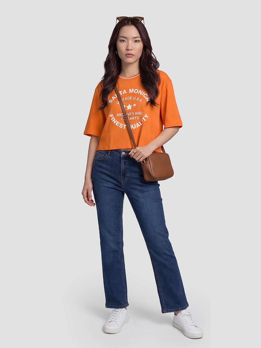 Women Autumn Glory Graphic Print Crop Tees