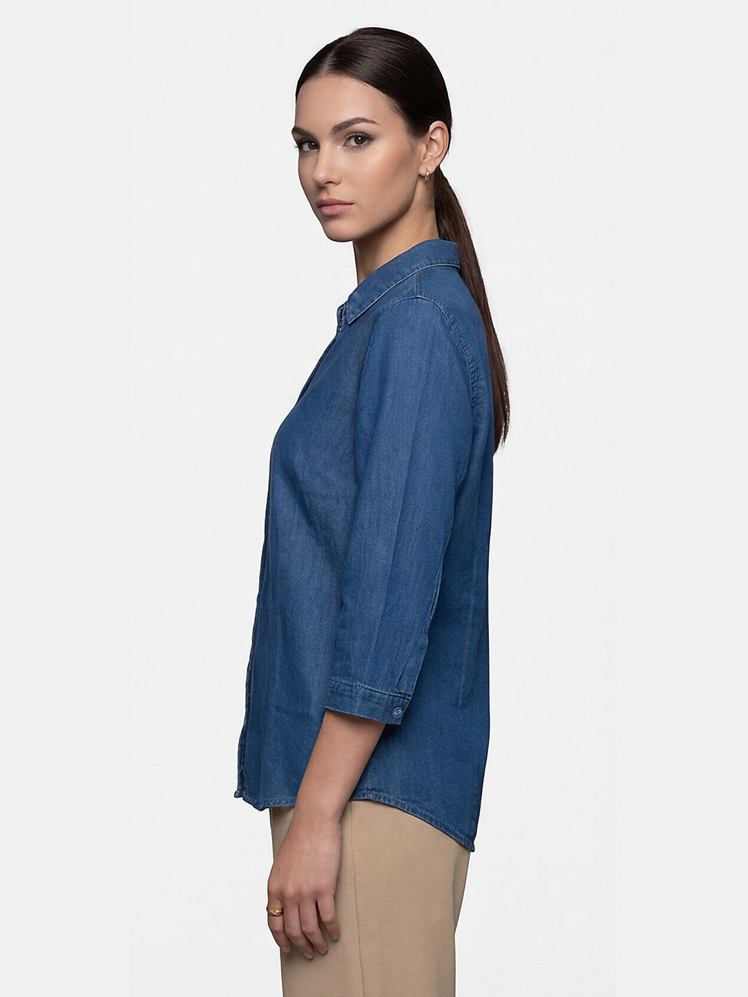 Women Blue Denim Shirt