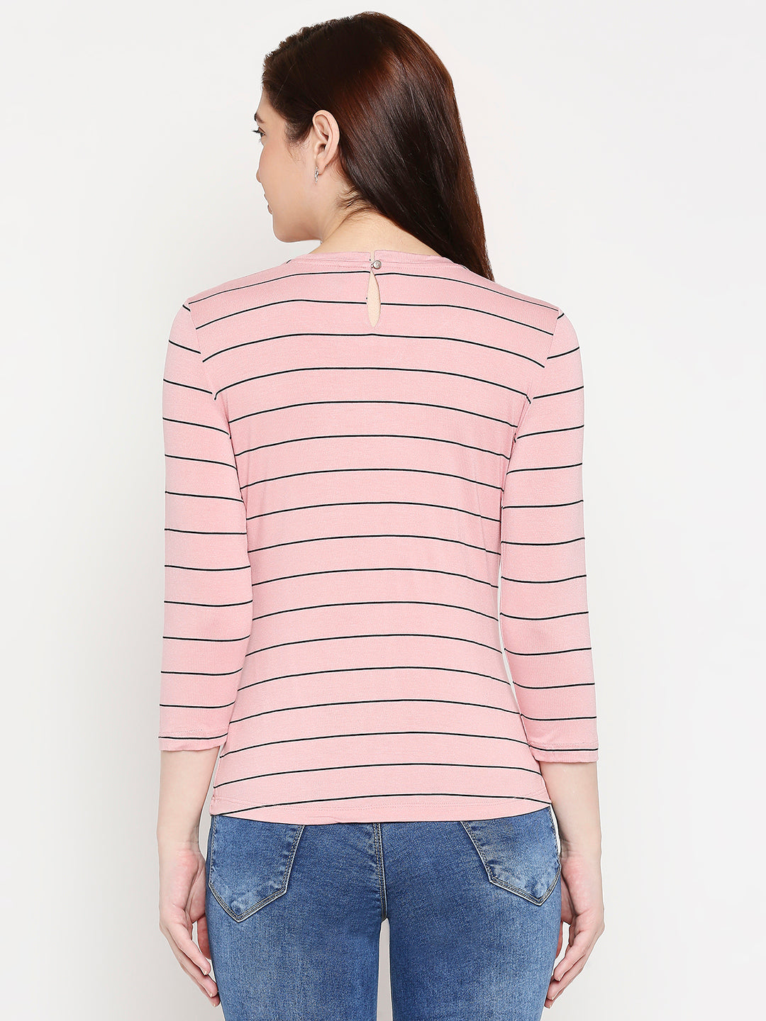 Women Blush Pink Slim T-Shirt