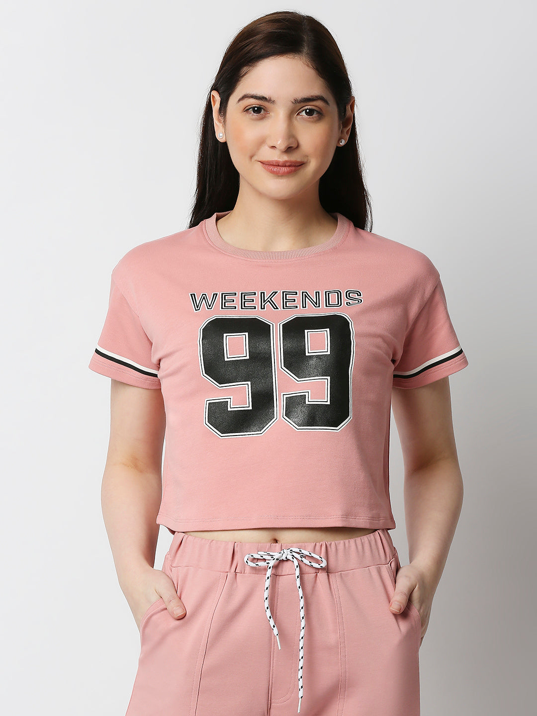 Women Blush Pink Slim Top