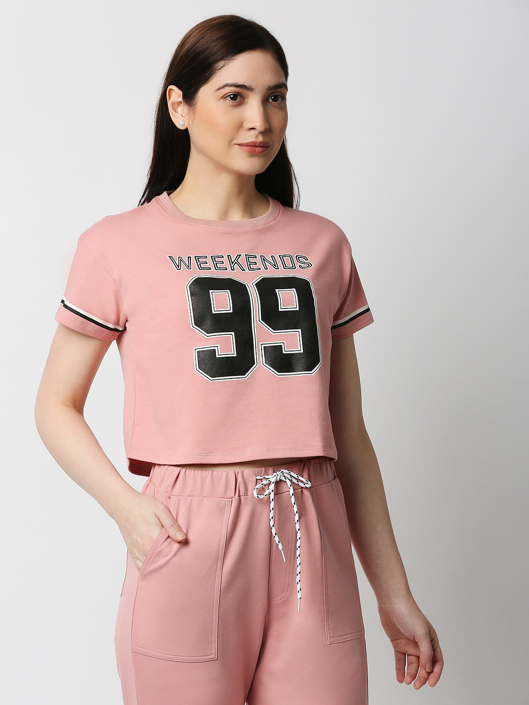 Women Blush Pink Slim Top