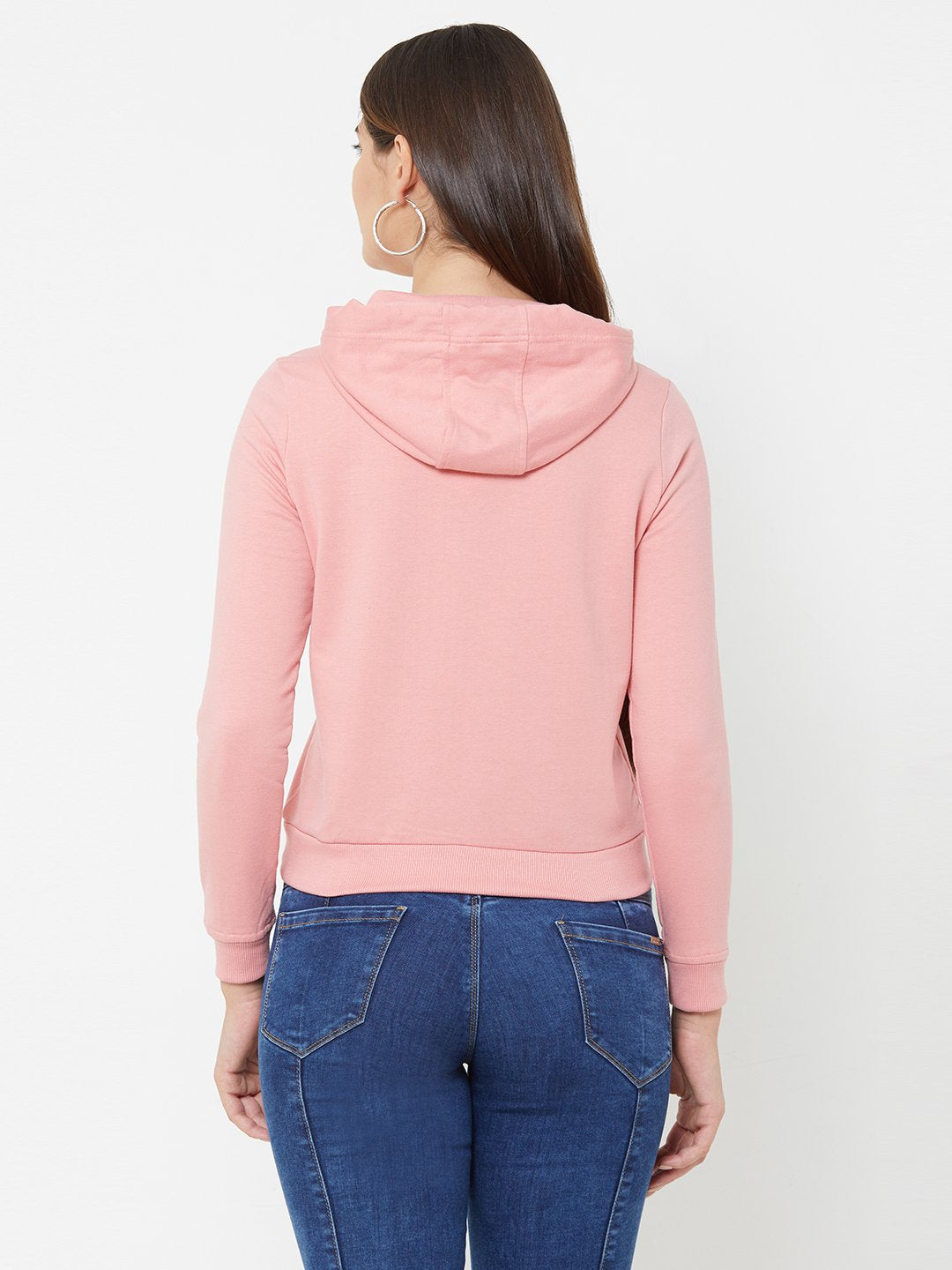 Women Coral Wovens Sweatshirt