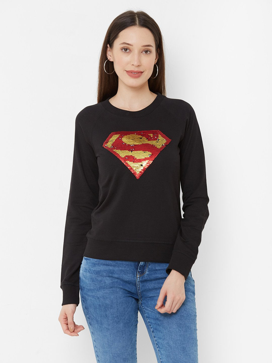 Women Black Graphic T-Shirt